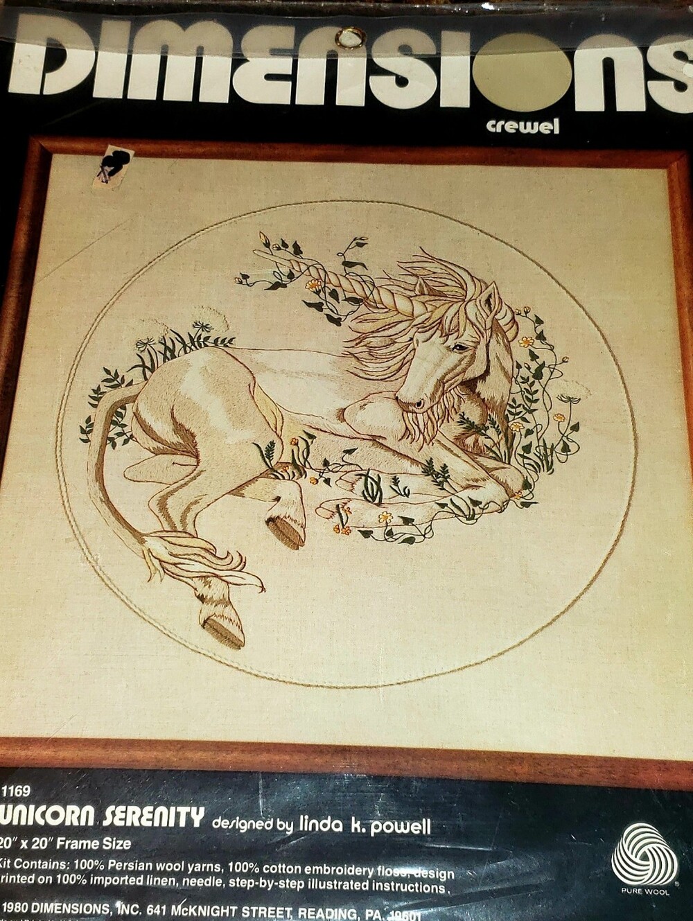Vintage Dimensions "Unicorn Serenity" Crewel Kit